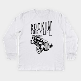 rockin and cruisin hot rod Kids Long Sleeve T-Shirt